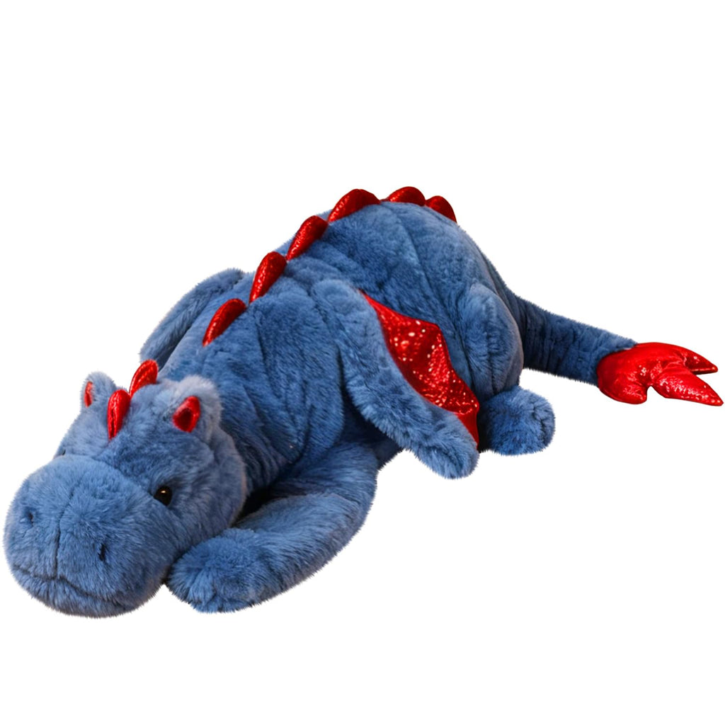 ARELUX Giant 50in 3Lb Big Blue Dragon Large Stuffed Animals Cute Plush Toy Fuzzy Jumbo Dinosaur Pillow Plushies with Wings Cuddly Soft Pterosaur Plushie for Friends Family Member