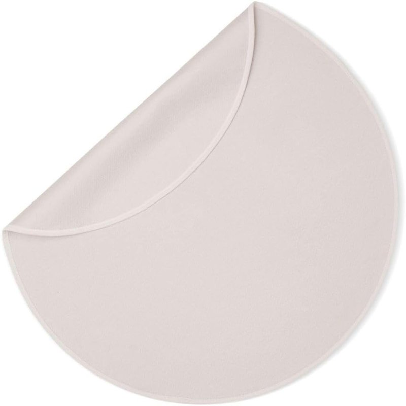 Dame Products Thro Blanket, Waterproof Bed Blanket & Spill Proof Throw, Breathable Cotton Cover, Machine Washable Mattress & Furniture Protector, Portable with Travel Bag, Circle Shape, Oat Color
