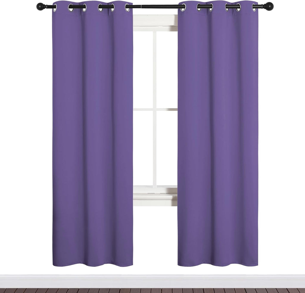 NICETOWN Blackout Curtain Panels - Thermal Insulated Draperies in Lilac Purple | 34 x 72 Inches (1 Pair)