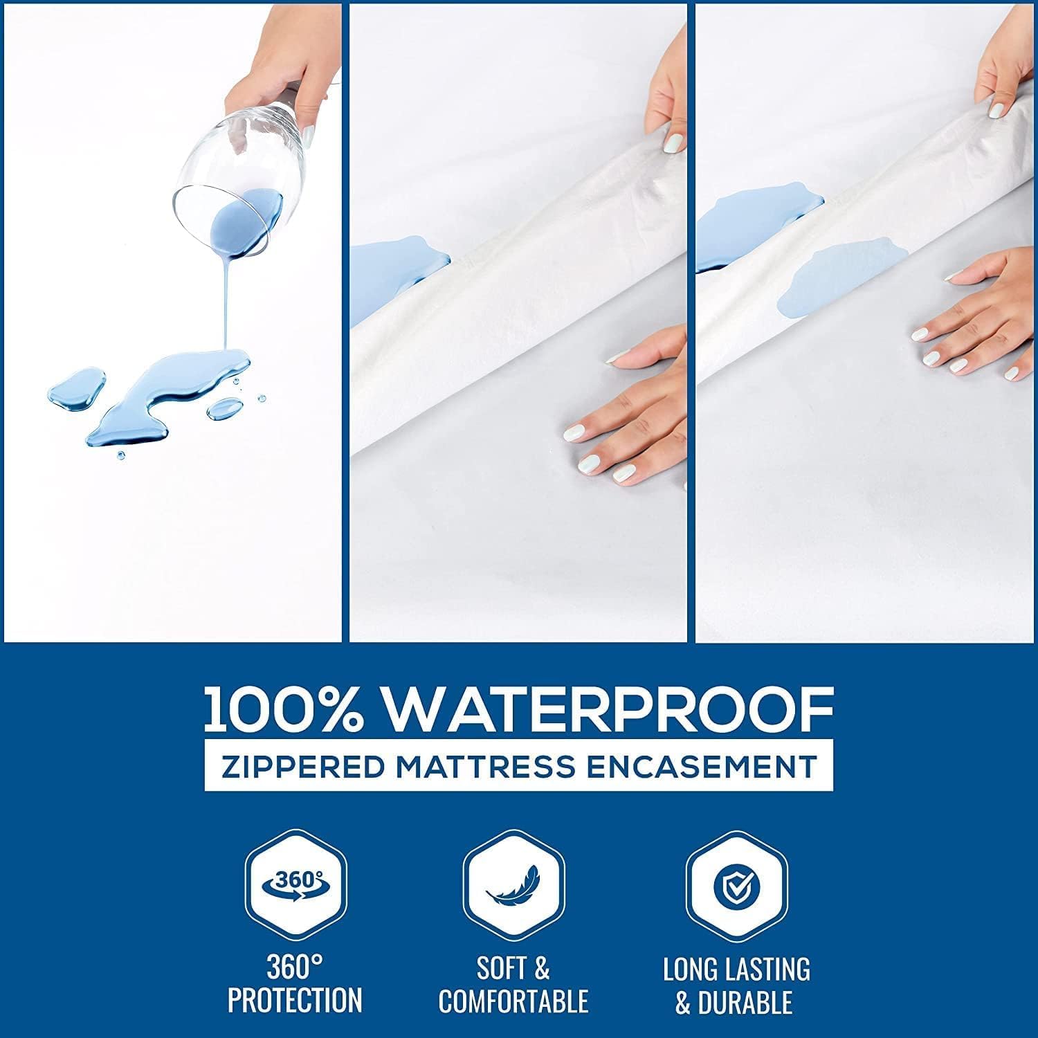 Utopia Bedding Mattress Protector - 100% Waterproof Twin XL Encasement | Pack of 2, Bed Bug & Dust Mite Proof