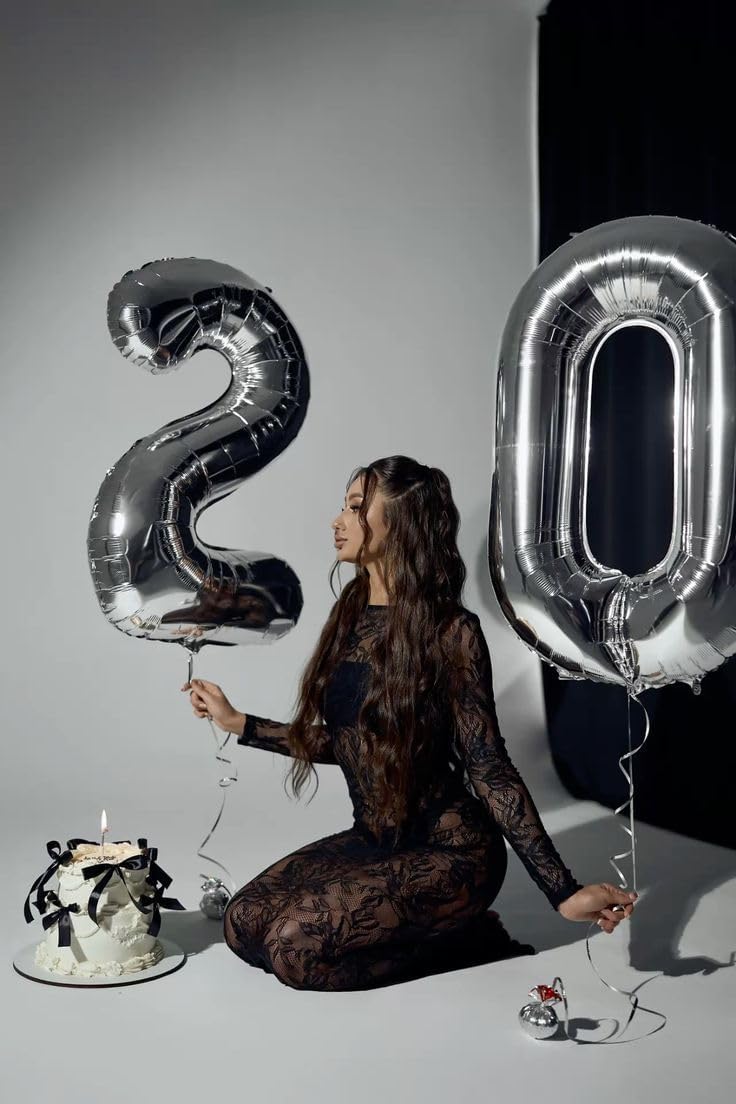 Number Balloon - 40 Inch Silver Foil 10th Birthday Decorations for Men & Women | Perfect for Weddings & Anniversaries
