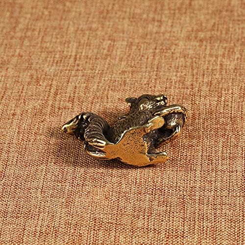 Skiennix Antique Bronze Squirrel & Rabbit Statues - Solid Copper Figurines | Unique Desk Decor