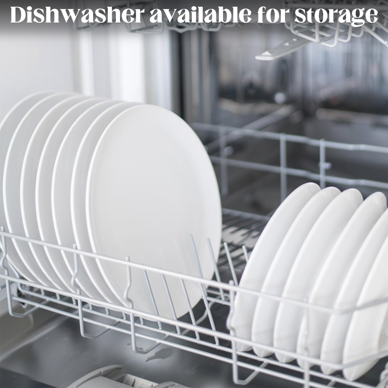 Coobbar Melamine Dinner Plates Set - 8 Pcs Break-Resistant White Melamine Salad Plates, Shatterproof Dinnerware for Indoor & Outdoor Use, Lightweight, Stackable & Dishwasher Safe (10 Inches)