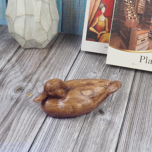 Rustic Duck Statue Resin Animal Figurine for Boho Home Decor