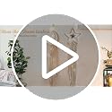 2-Piece Moon and Star Macrame Dream Catcher Wall Hanging Decor
