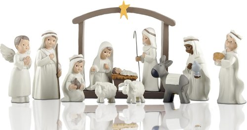 Little People Nativity Set - 12-Piece Mini Christmas Scene | Indoor Holiday Manger Figures
