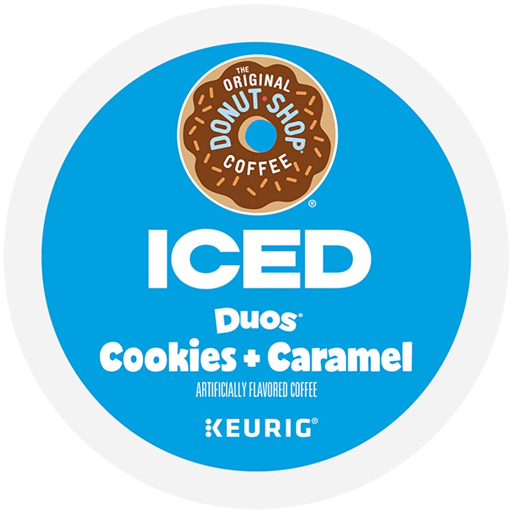 Original Donut Shop | Iced Duos Cookies & Caramel Coffee | 24 Count Keurig K-Cup Pods