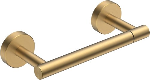 FORIOUS Toilet Paper Holder - Rustproof Stainless Steel Double Post Design | Brushed Gold & Matte Black
