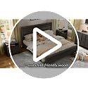 3-Piece Modern Fluted Full Size Bedroom Furniture Set with Nightstands