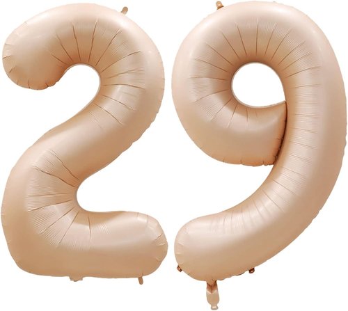 GOER 29th Birthday Balloons - Jumbo 42 Inch Foil Helium Decorations | Caramel Color