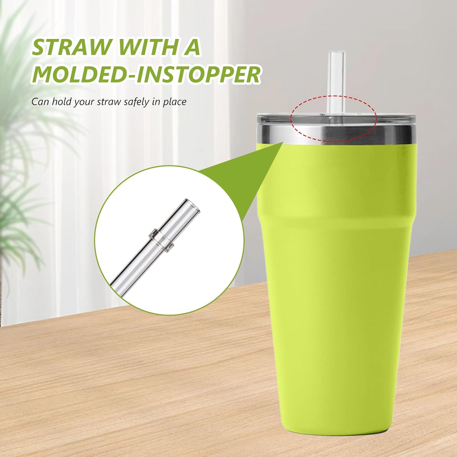 YETI 20 oz Tumbler Replacement Straw Lids - BPA-Free, Shatter-Proof, 2 Pack for Pint & Travel Mugs
