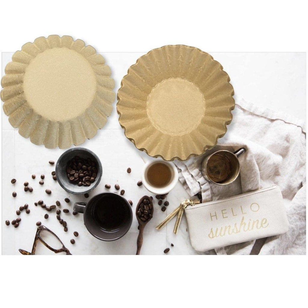 Extra Large Coffee Filters 12, 13, 14, 15, 16 Cup Basket for Commercial, Domestic Coffee Maker Extra High Extra Wide, Anti ground, Flattened Diameter 9.75" (200)