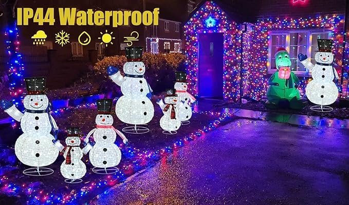 Outdoor Snowman LED Christmas Light Kit 2ft 3ft 5ft Holiday Decor