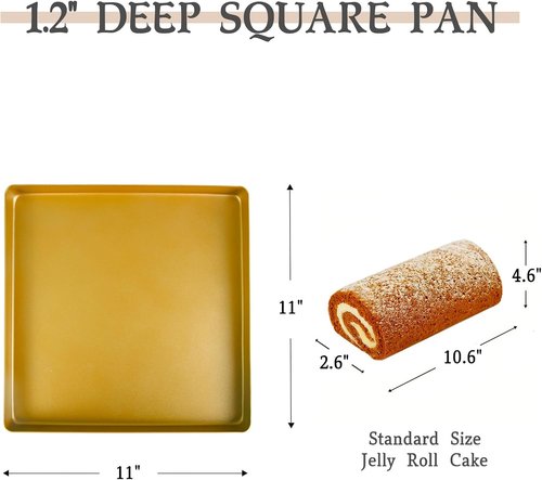 FORBAKE Non-Stick 11" Square Baking Sheet - Durable Aluminum Alloy Pan for Perfect Cookies - Easy to Clean & Warp Resistant