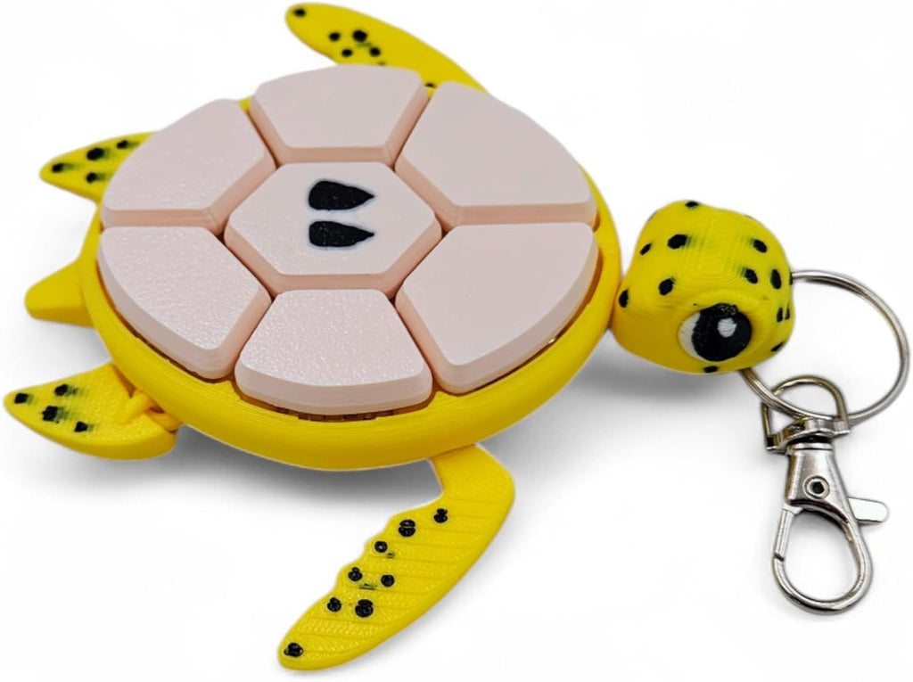 Turtle Fidget Clickers - Fruit Series Sensory Desktop & Keychain Figures - Stress Relief (Banana)