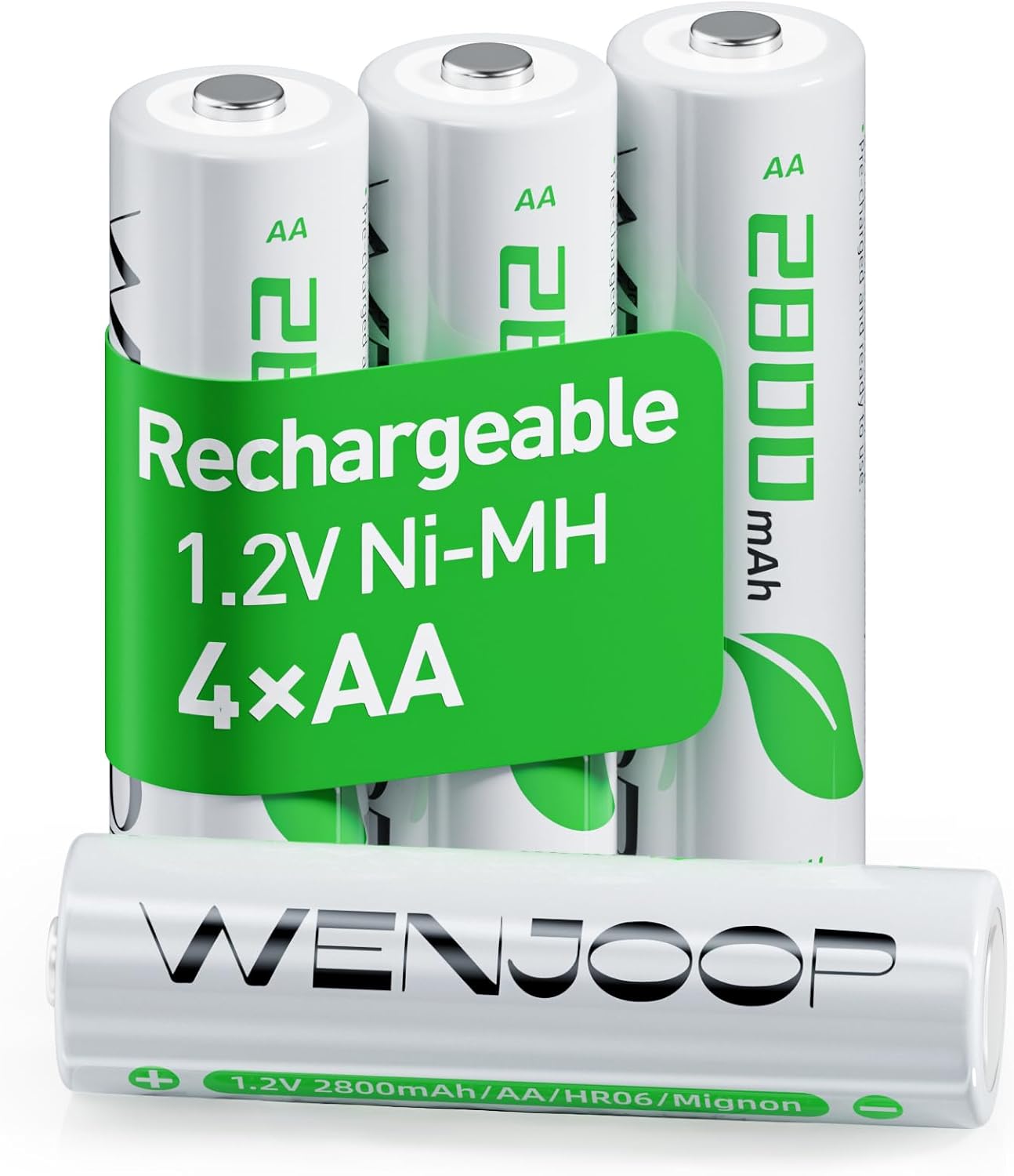 Rechargeable AA Batteries by Energizer - 2800mAh High Capacity NiMH | Long-Lasting Power for Household & Gaming