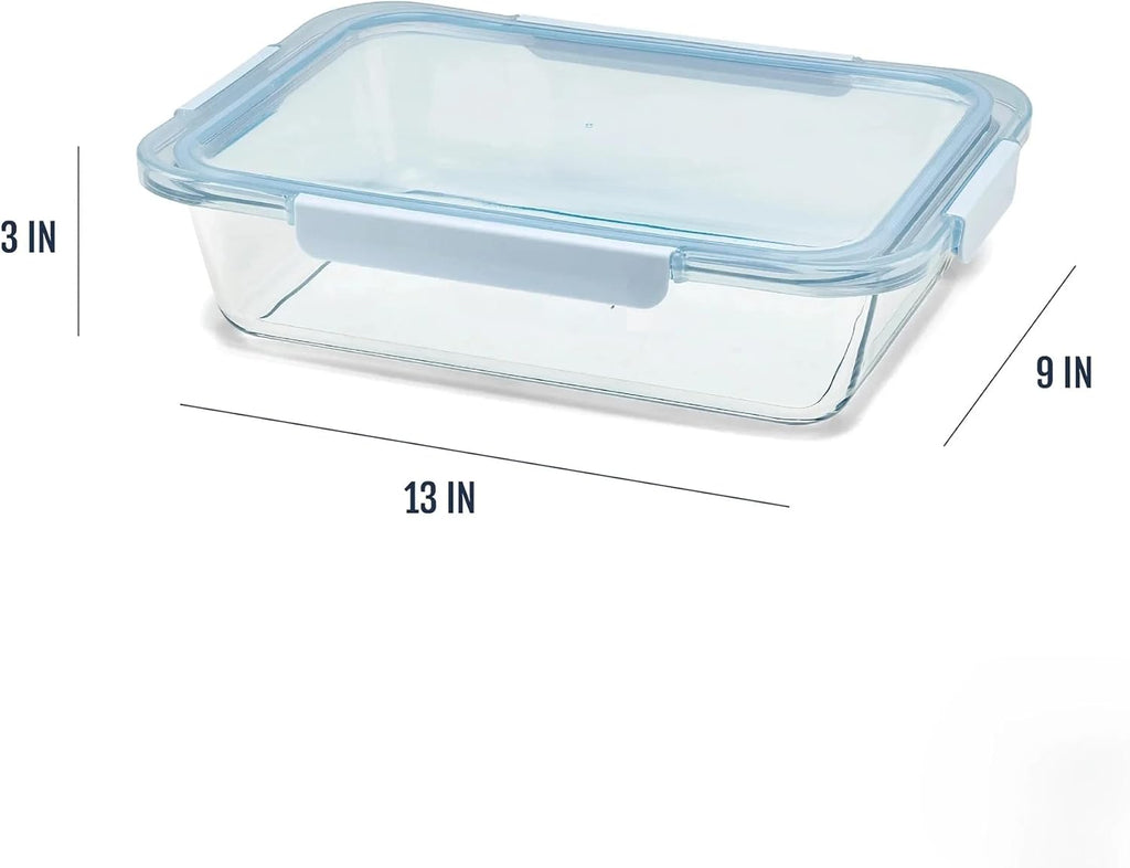 Regine Switzerland 9x13-Inch Deep Glass Bakeware Dish - Airtight Lid for Baking & Meal Prep
