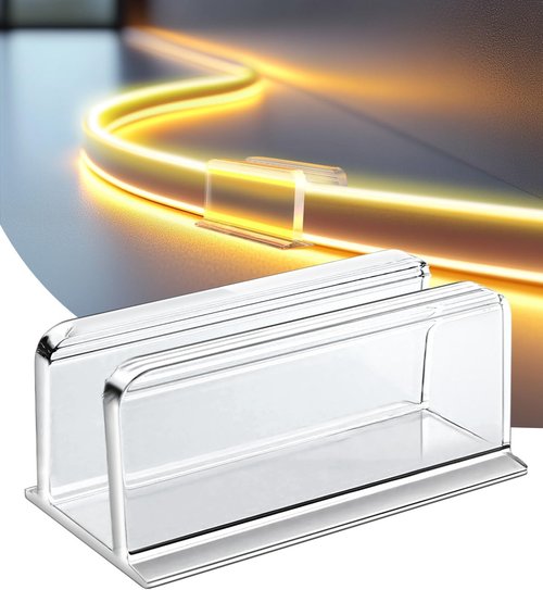 Govee Neon Rope Light Clips - 24 Pcs Clear Waterproof LED Strip Mounting Brackets | Adhesive Wall Holder