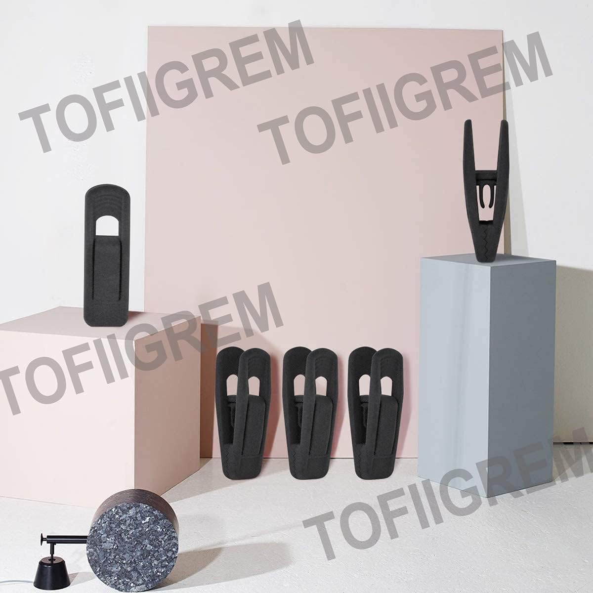 TOFIIGREM Velvet Hangers Clips - 40 PCS Black Pants & Skirt Hangers for Kids & Adults