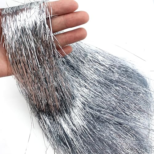 Heyiwell Silver 2000 Strands Iridescent Tinsel Icicles for Christmas Tree Decorations, 18 Inch