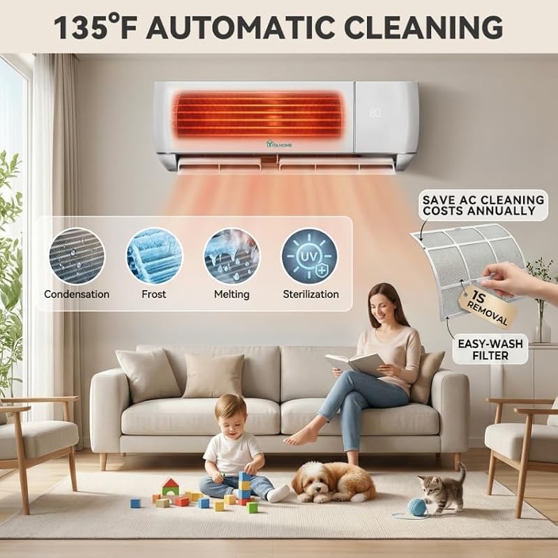 12000 BTU Mini Split Air Conditioner and Heat Pump Inverter AC