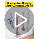 Heavy-Duty Adhesive Wall Hooks - 10 Pack Clear Traceless Hangers
