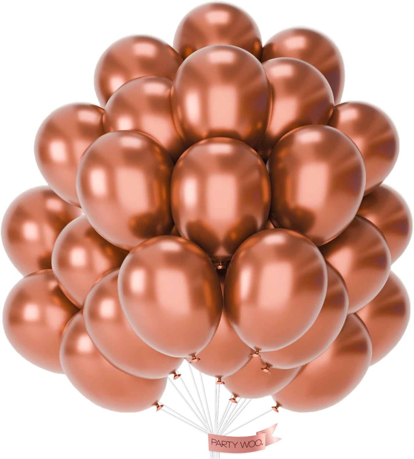 PartyWoo 12-Inch Balloons - 50 Pcs for Graduation, Wedding, Baby Shower & Birthday Decor | Brown