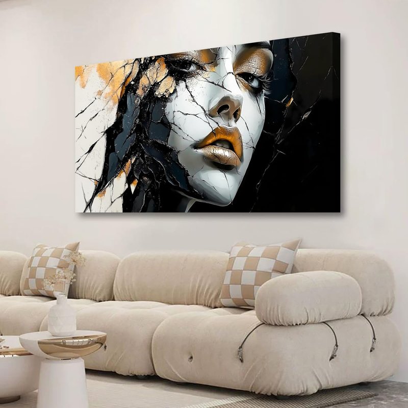 Apahavk White Maiden Pictures Canvas Wall Art for Living room Office Bedroom Wall Decor,Abstract Wall Art Print Modern Noble Butterfly Oil Painting Artwork Waterproof Ready to Hang-20x40inch