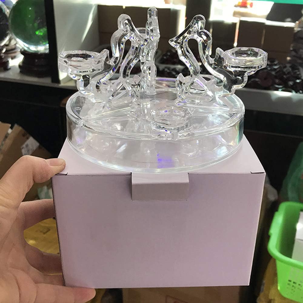 Skiennix Acrylic Crystal Ball Display Stand - Transparent Glass Sphere Holder for 7 Balls
