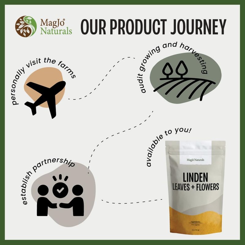 MagJo Naturals Linden Loose Leaf Tea Wild Harvest