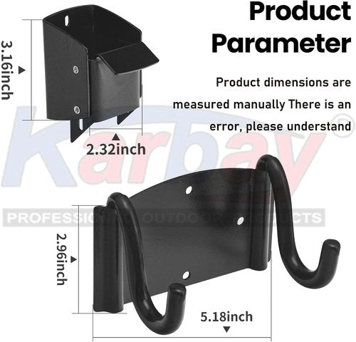 Heavy Duty Wheelbarrow Storage Bracket by [Brand Name] - 90 lbs Capacity with Spring Loaded Safety Latch