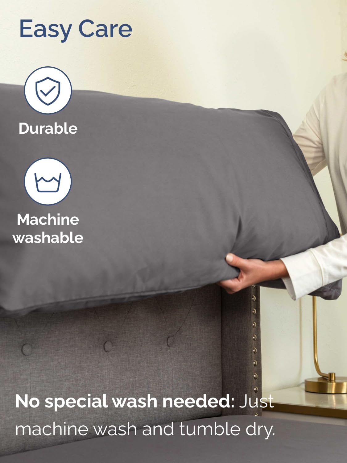 Skiennix Extra Deep King Sheet Set - 6 Piece Breathable Cooling Bedding - Soft, Wrinkle-Free Grey