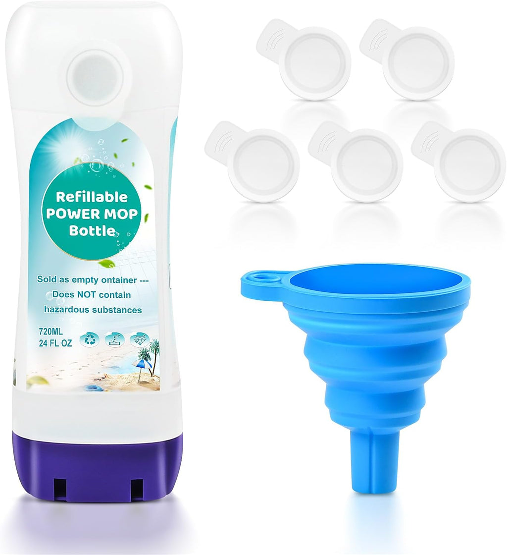 Skiennix Refillable Bottle for Swiffer® Power Mop™ - 720ML Leak-Resistant Solution Container