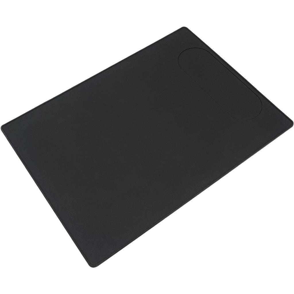 USEAMIE Silicone Mat Under Coffee Machine With Lip Automatic Machines Accessory, Black Multifunctional Rubber Base Mat, 18.9” x 13.8”