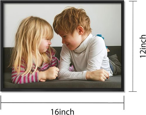 Canvas Prints - Custom Photo Wall Art | Digitally Printed Framed Canvas (16x12, Black Metal Frame)