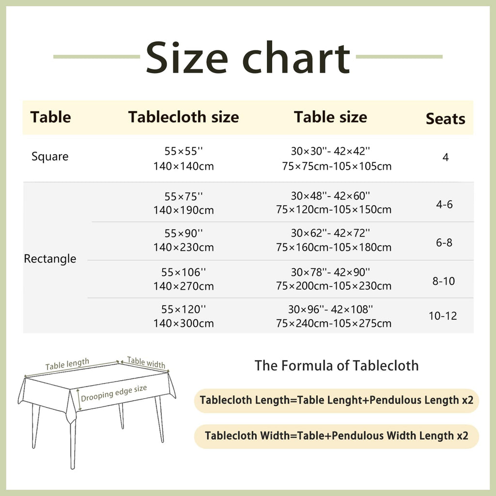 Alsoo Waterproof Tablecloths for 6 Foot Rectangle Tables Rustic Plaid Tablecloth Cotton Linen Cloth Wrinkle Free Table Cloths for Parties, Kitchen Dining, Holiday, Christmas (4-6 Seats, 55x75 Inches)