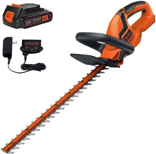BLACK+DECKER 20V MAX Cordless Hedge Trimmer - 22 Inch Steel Blade, Lightweight Design, Battery & Charger Included