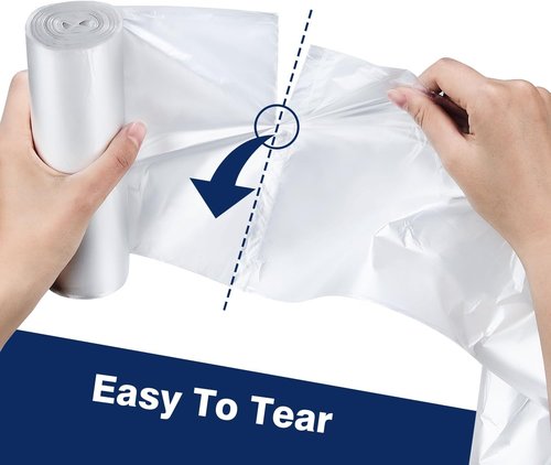High Density 7-10 Gallon Clear Trash Can Liners by [Brand Name] - 24'' x 24'', 1000 Count for Office & Industrial Use