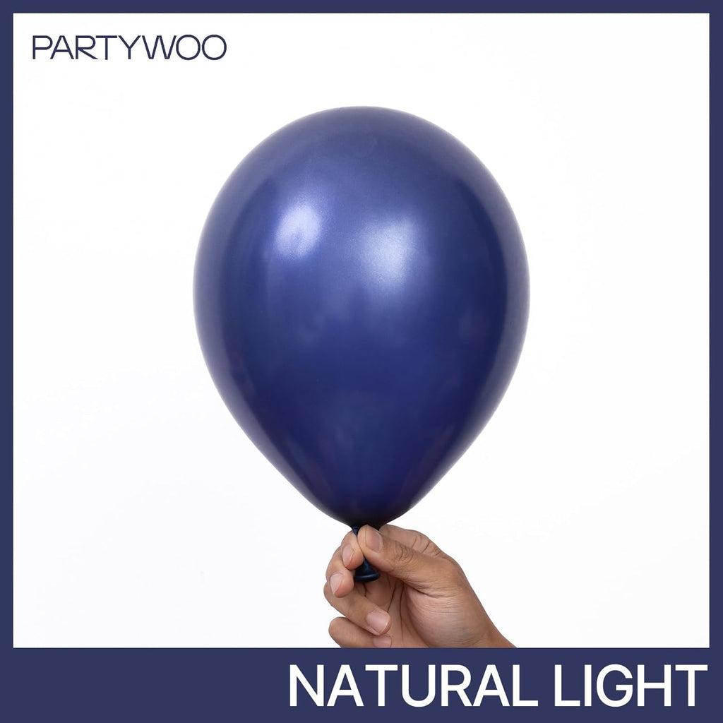 PartyWoo Navy Blue Balloon Arch Kit - 100 Pcs in 5, 10, 12 Inch Sizes | Perfect for Graduation, Wedding, Baby Shower, Birthday Decor