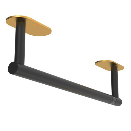 WZKALY Paper Towel Holder Under Cabinet Black and Gold, Self Adhesive or Wall Mounted SUS304 Stainless Steel Paper Towel Holder for Kitchen, Bathroom, Farmhouse, Barbecue and Laundry (Black&Gold)