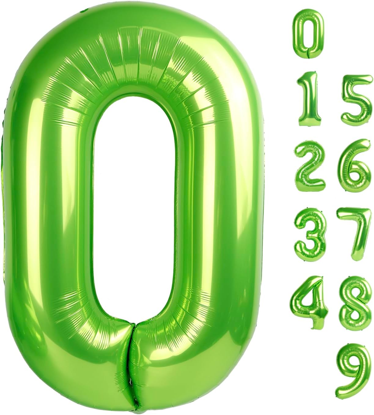 Number 0 Balloons - 40 Inch Light Green Birthday Decorations for Milestone Events & Baby Showers