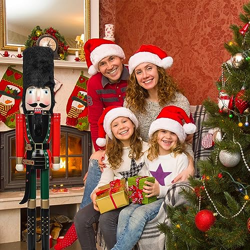 Liliful 4ft Large Nutcracker Outdoor Decoration – Wooden Life Size Christmas Soldier