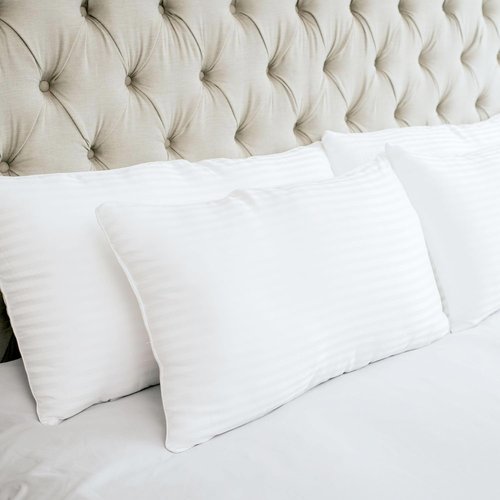 Houseify Tuck Me In Pillow Co. Down Alternative Pillows - Hypoallergenic Queen Size, Set of 2 | Premium Breathable Comfort for Side and Back Sleepers