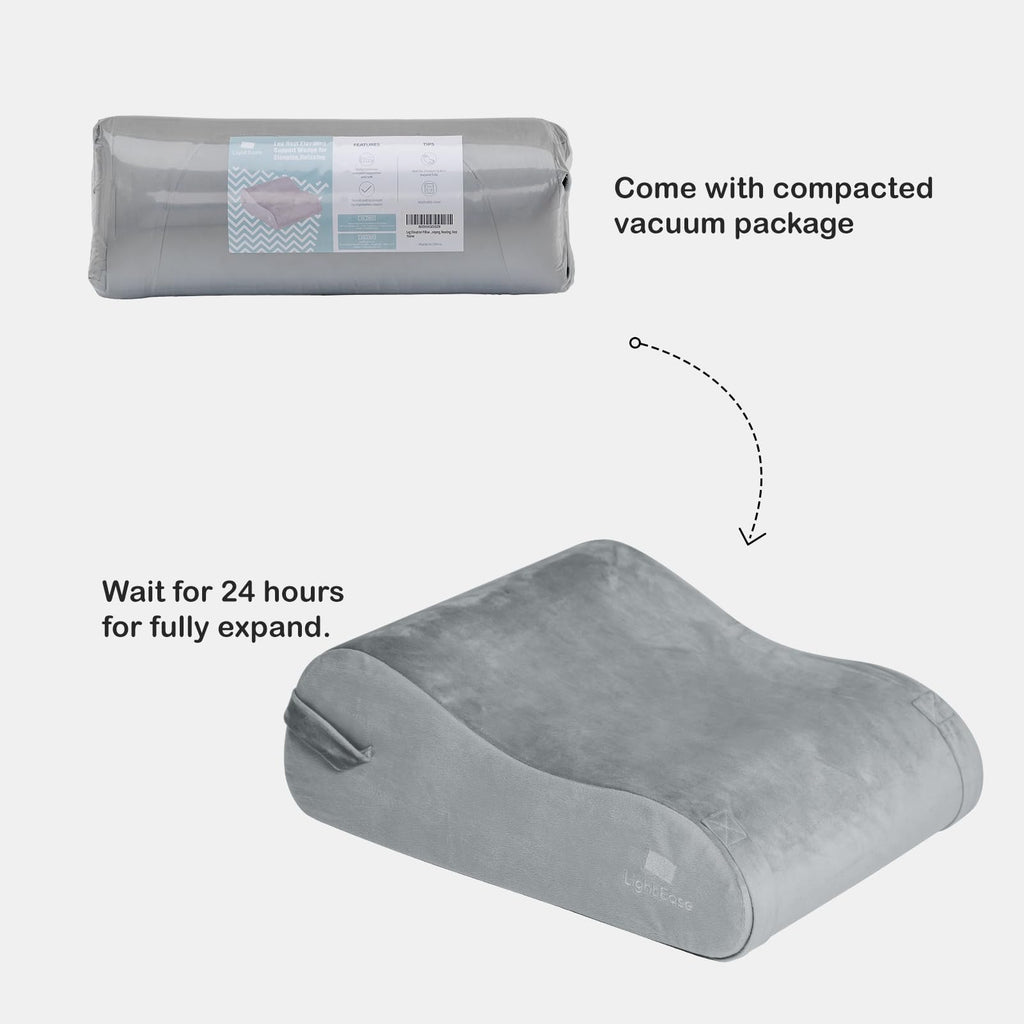 LightEase Leg Pillow, Knee Elevation Pillows, Foot Elevating for Sleeping, Rest, Blood Circulation, Surgery, Back Pain, Swelling