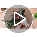 Magnolia Berry Christmas Table Centerpiece - Artificial Holiday Decor for Small Spaces