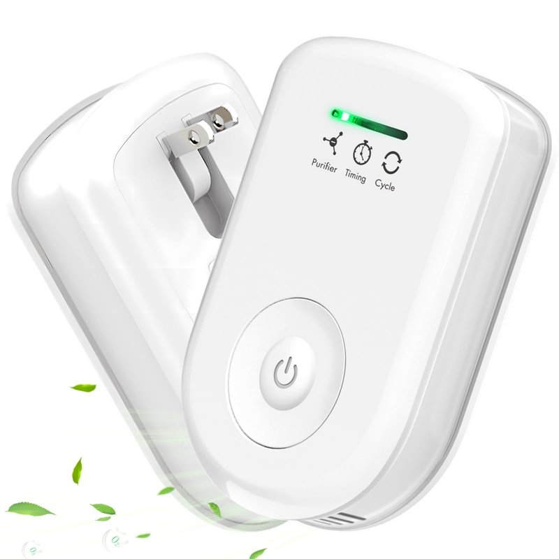 2 Pack Air Purifiers Plug In Wall for Home, Ozone Odor Eliminator Air Ionizer with Negative Ions for Strong Odors, Pet Deodorizer for Dog Cat and Smoke Smell in Small Room Bedroom Bathroom Kitchen