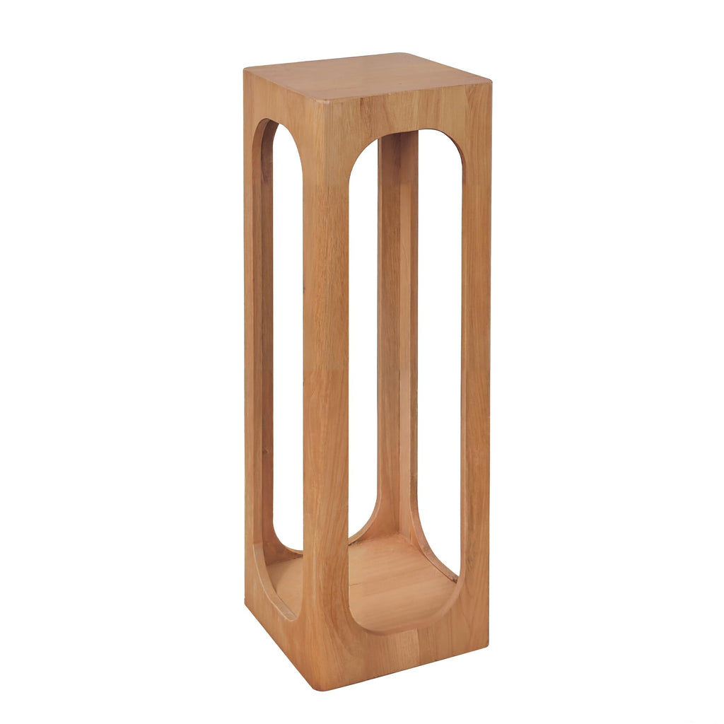 COVLON Drink Table, Soild Wood Small Space Side Table, Decorative End Table for Living Room,Badroom or Entryway Decoration, Natural Wood