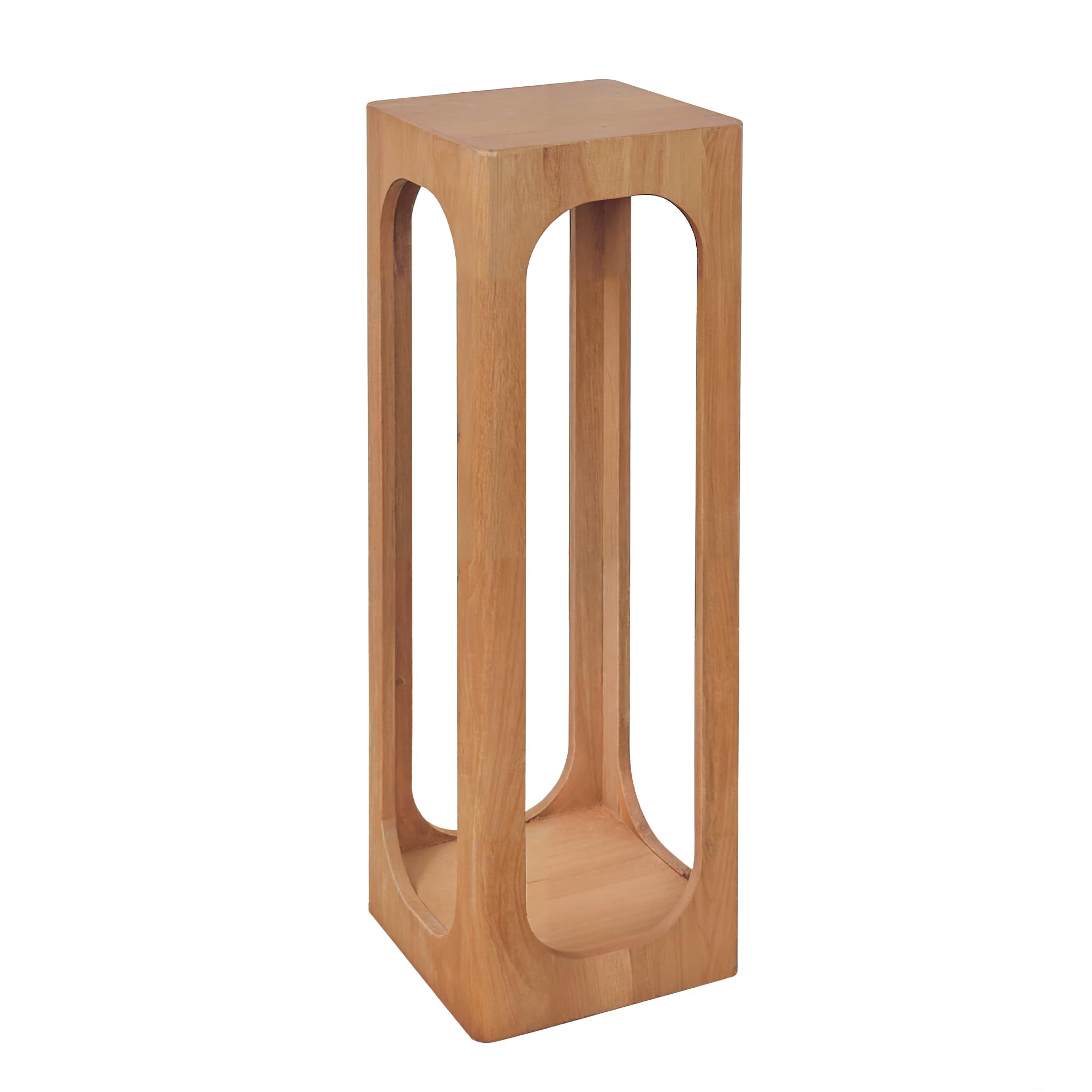 COVLON Drink Table, Soild Wood Small Space Side Table, Decorative End Table for Living Room,Badroom or Entryway Decoration, Natural Wood