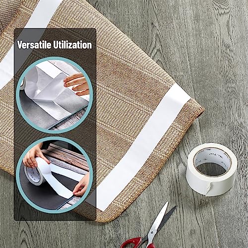 Double Sided Carpet Tape for Rugs on Hardwood Floors - 2 Inch x 11 Yards