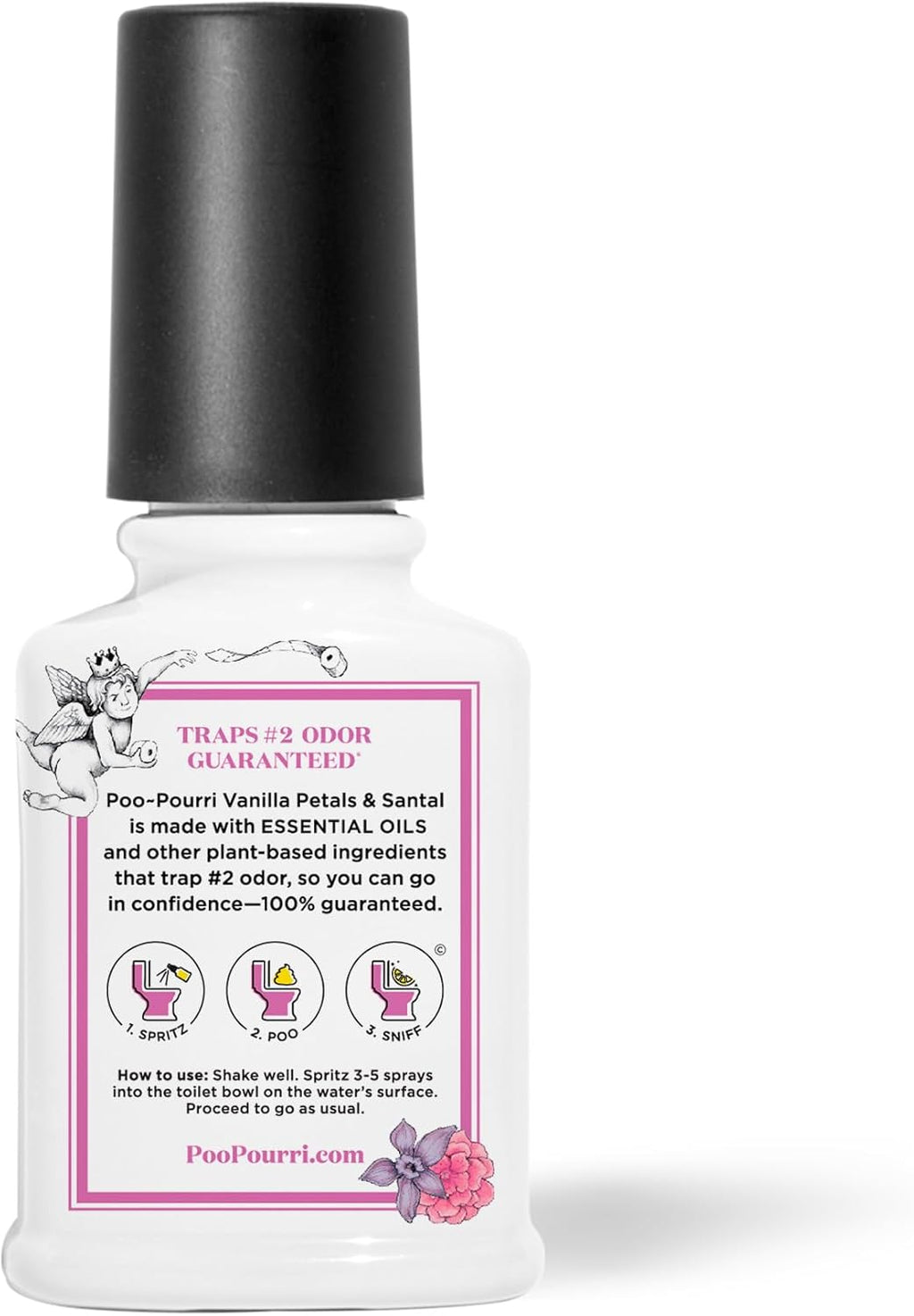 Poo-Pourri Before-You-Go Toilet Spray - Vanilla Petals & Santal, 2 Fl Oz | Odor Eliminator